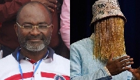 Assin Central MP, Kennedy Agyapong and investigative journalist, Ana Aremeyaw Anas