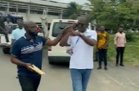 Kennedy Agyapong (in white) during his 'showdown' outburst