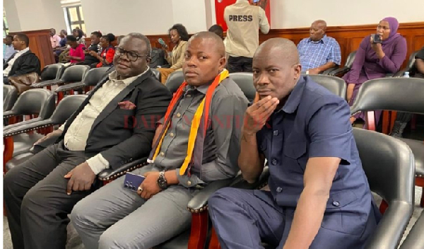 The Supreme Court allowed Robert Kasibante (2nd R) to withdraw his petition challenging Museveni