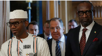 Sadio Camara (L), pictured with the Russian and Malian foreign ministers, died in truck bombing
