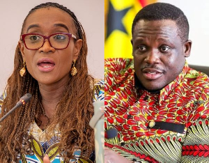 Abena Osei-Asare (L) clashed with Sam George (R)  over poor service delivery by some telcos