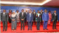 Southern Africa Development Cooperation member states’ leaders pose for a picture after a meeting
