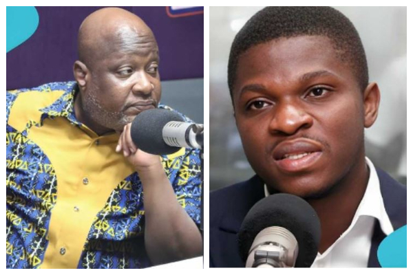 Broadcaster Kwami Sefa Kayi [L] and Sammy Gyamfi, CEO of GOLDBOD