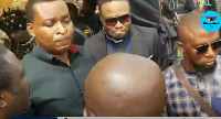 Chairman Wontumi captured in a sorrowful state during John Kumah's funeral