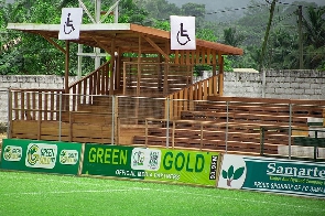 The newly constructed stand