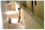 Alleged thief captured on CCTV stealing AC units from a house