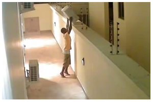 Man captured on camera allegedly stealing air conditioner units from a home