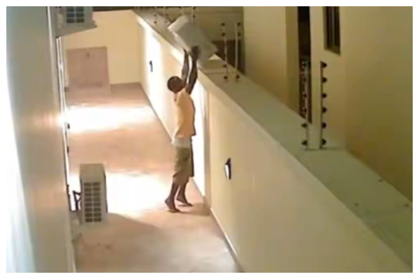 Man captured on camera allegedly stealing air conditioner units from a home
