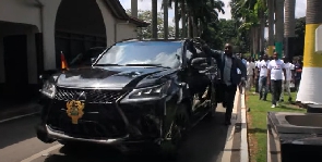 The president's car arrives at an event | File photo