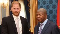 His Excellency President Lourenço today alongside Prince Harry, Duke of Sussex