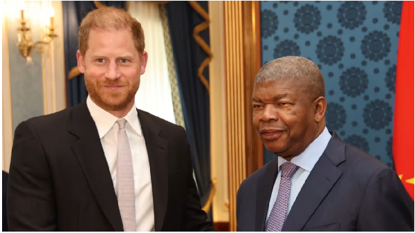 His Excellency President Lourenço today alongside Prince Harry, Duke of Sussex