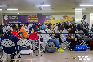 Some of the returnees at the Accra International Airport