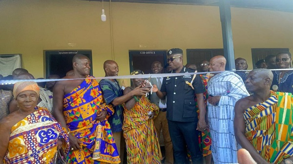 Hon. Akwasi Darko Boateng handing over the station to the community