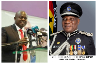 Dwumfour (L) is the head of the GJA President and IGP Christian Tetteh Yohuno the head of the police