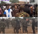 Scene of the clash between soldiers and resident of Obuasii