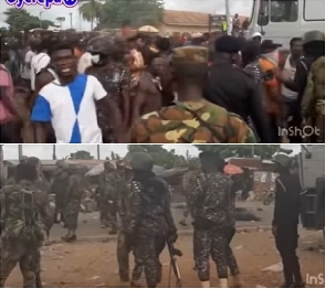 Scene of the clash between soldiers and resident of Obuasii