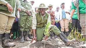 President William Ruto during National Tree Growing Day in Makueni County, Kenya