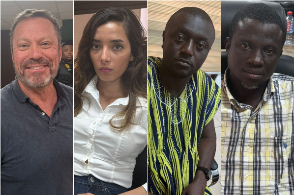 The four individuals were arrested near Marina Mall in Accra after weeks of surveillance