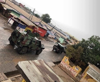 Some military vehicles were seen in the neighbourhood