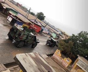 Some military vehicles were seen in the neighbourhood