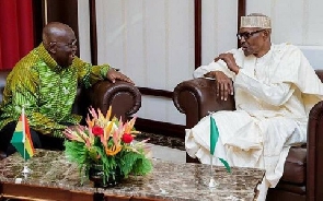 President Akufo-Addo and Nigerian counterpart Muhammadu Buhari | File photo