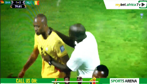 Jordan Ayew was taken out of the game in the 80th minute