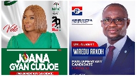 Joana Cudjoe and Dr Wiredu will face off to represent the people of Amefi Central in parliament