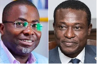 Charles Bissue (L) and Special Prosecutor Kissi Agyebeng (R)