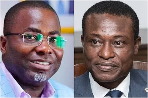 Charles Bissue (L) and Special Prosecutor Kissi Agyebeng (R)