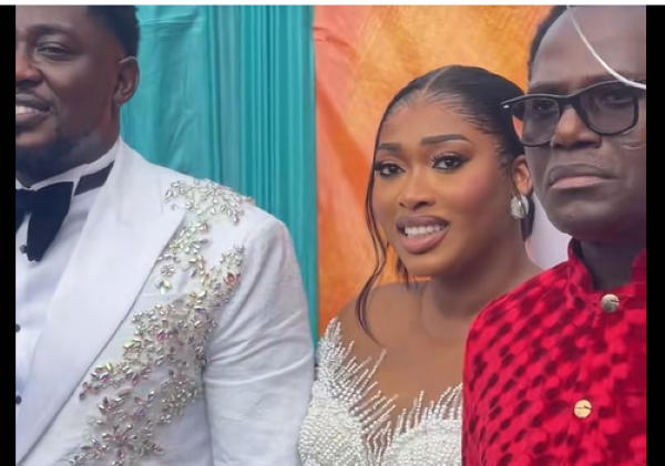 Kwadwo Baffour Gyamfi (L) Princess Luna (M) and Apostle Francis Amoako Attah (R) at the event