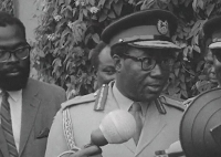 General Joseph Arthur Ankrah annouced the overthrow of Dr. Kwame Nkrumah in 1966