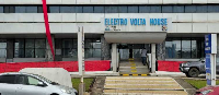 Entrance to VRA headquarters draped in red cloth