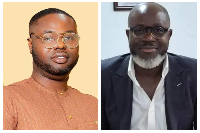 Photo collage of Gabriel Tanko Kwamigah Atokple and EOCO boss Raymond Archer