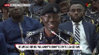 IGP George Akuffo Dampare during his testimony before the Ad hoc committee