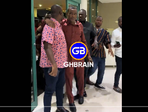 Wontumi walking following his release from EOCO custody