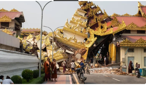 Every street in the city has collapsed buildings as a result of the earthquake