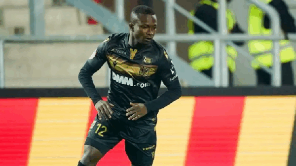 Samuel Asamoah has broken his neck in a collision with a pitch-side advertising board