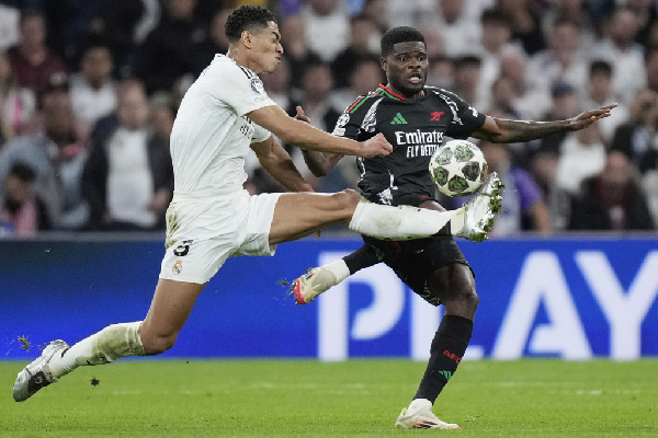 Thomas Partey in action against Real Madrid