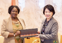 A file photo of Prof. Naana Jane Opoku-Agyemang and Lu Xinyu Chair of the Global South