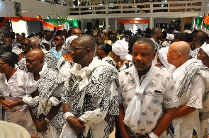 Elders and members of the Kudzragbe Clan mourning the late Asafoatsengua Tsatsu Pediator IV