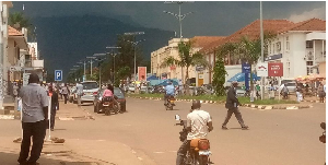 Motorists ride through Republic Street on Mbale City