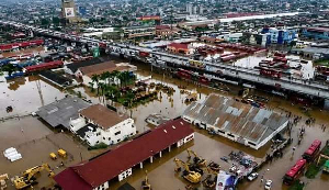 A file photo of the situation of flooding in Ghana