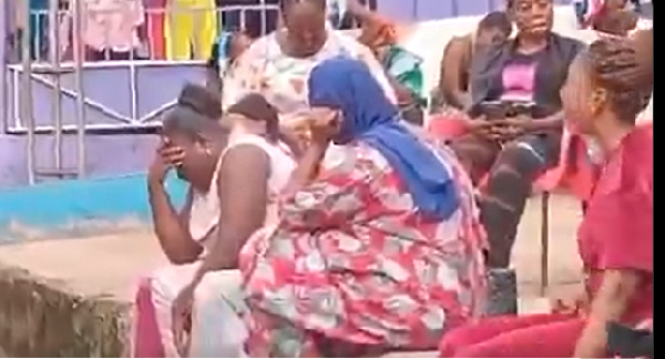 Some devastated NPP sympathisers and well-wishers at Ernest Kumi's residence