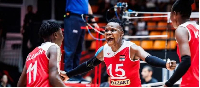 Malkia Strikers captain Meldina Sande celebrates with teammates