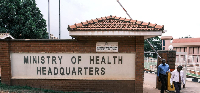 People walk out of the Ministry of Health's Headquarters in Kampala, Uganda, Tuesday, May 19, 2026