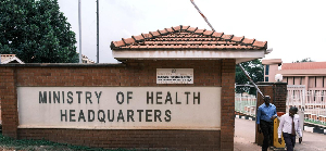 People walk out of the Ministry of Health's Headquarters in Kampala, Uganda, Tuesday, May 19, 2026 People walk out of the Ministry of Health's Headquarters in Kampala, Uganda, Tuesday, May 19, 2026