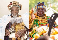 Yaa Naa Abubakari Mahama II (left) and Asantehene Otumfuo Osei Tutu II