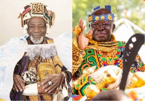 Yaa Naa Abubakari Mahama II (left) and Asantehene Otumfuo Osei Tutu II