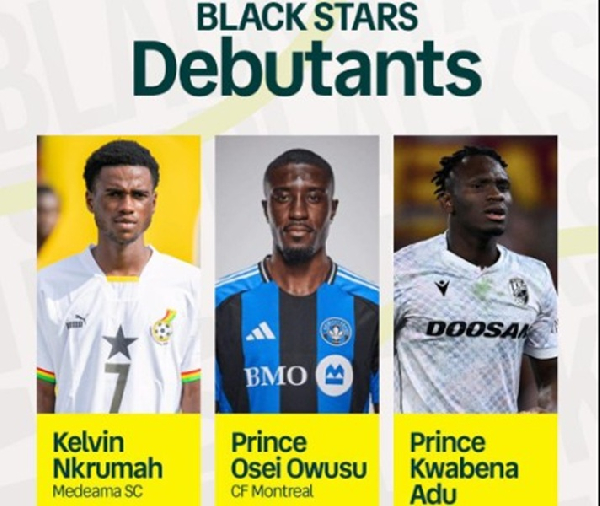 The three players have gained maiden call-up to the Black Stars