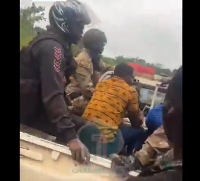 The suspects were taken away by the police